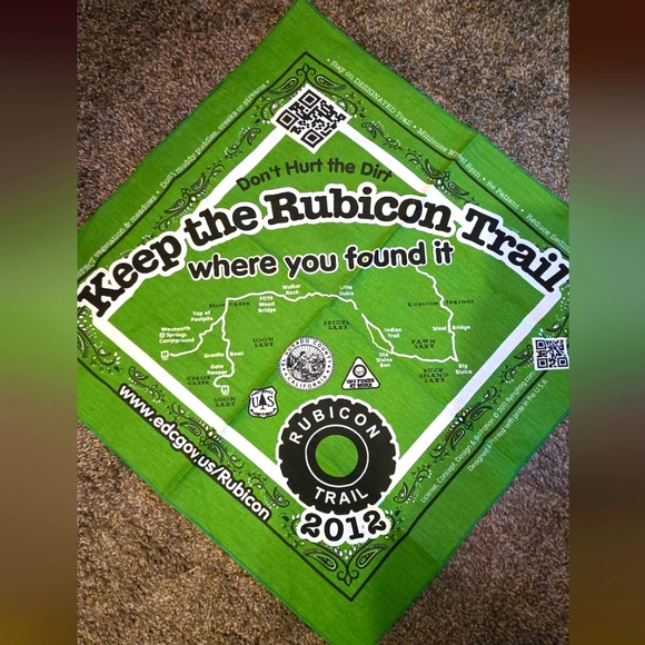 Rubicon Trail Other - Green Rubicon Trail Bandana/flag 2012 NEW NO DEFECTS Collectible